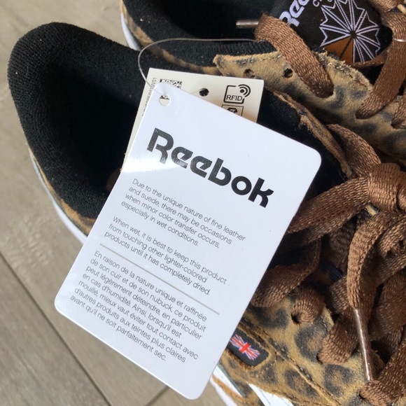 Reebok Club C Double Leopard Print Leather Sneaker - Picture 10 of 11